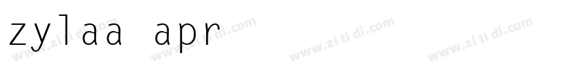 zylaa apricity字体转换